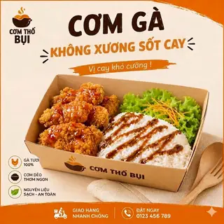 Hình ảnh Cơm Gà Không Xương Sốt Cay