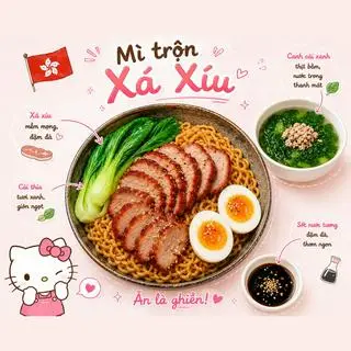 Hình ảnh Mì trộn xá xíu