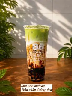 Hình ảnh Sữa tươi matcha trân châu đường đen