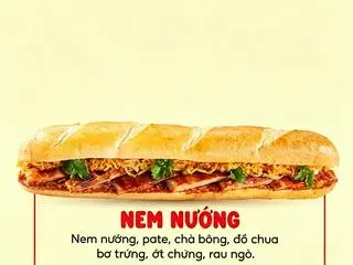 Hình ảnh Bánh mì que nem nướng