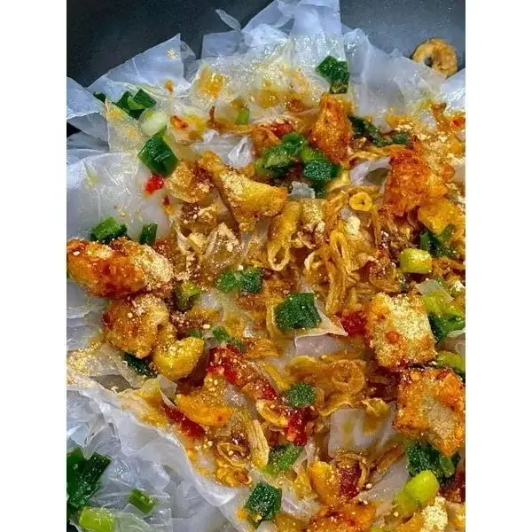 Hình ảnh Bánh tráng trộn da heo
