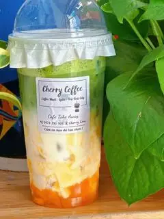 Hình ảnh Matcha latte đào