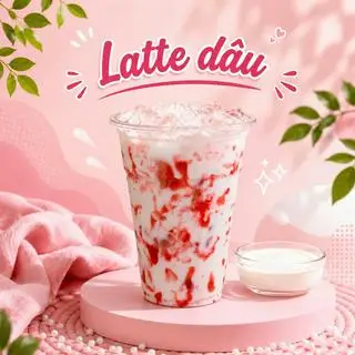 Hình ảnh Latte dâu - Ly 700ml