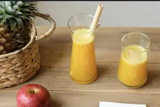 Hình ảnh nước ép thơm mix táo
