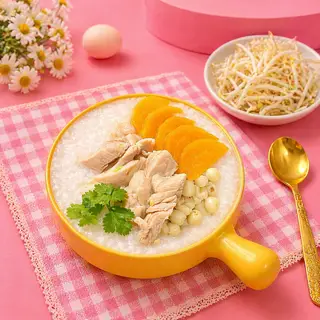 Hình ảnh Cháo Gà Bí Đỏ Hạt Sen