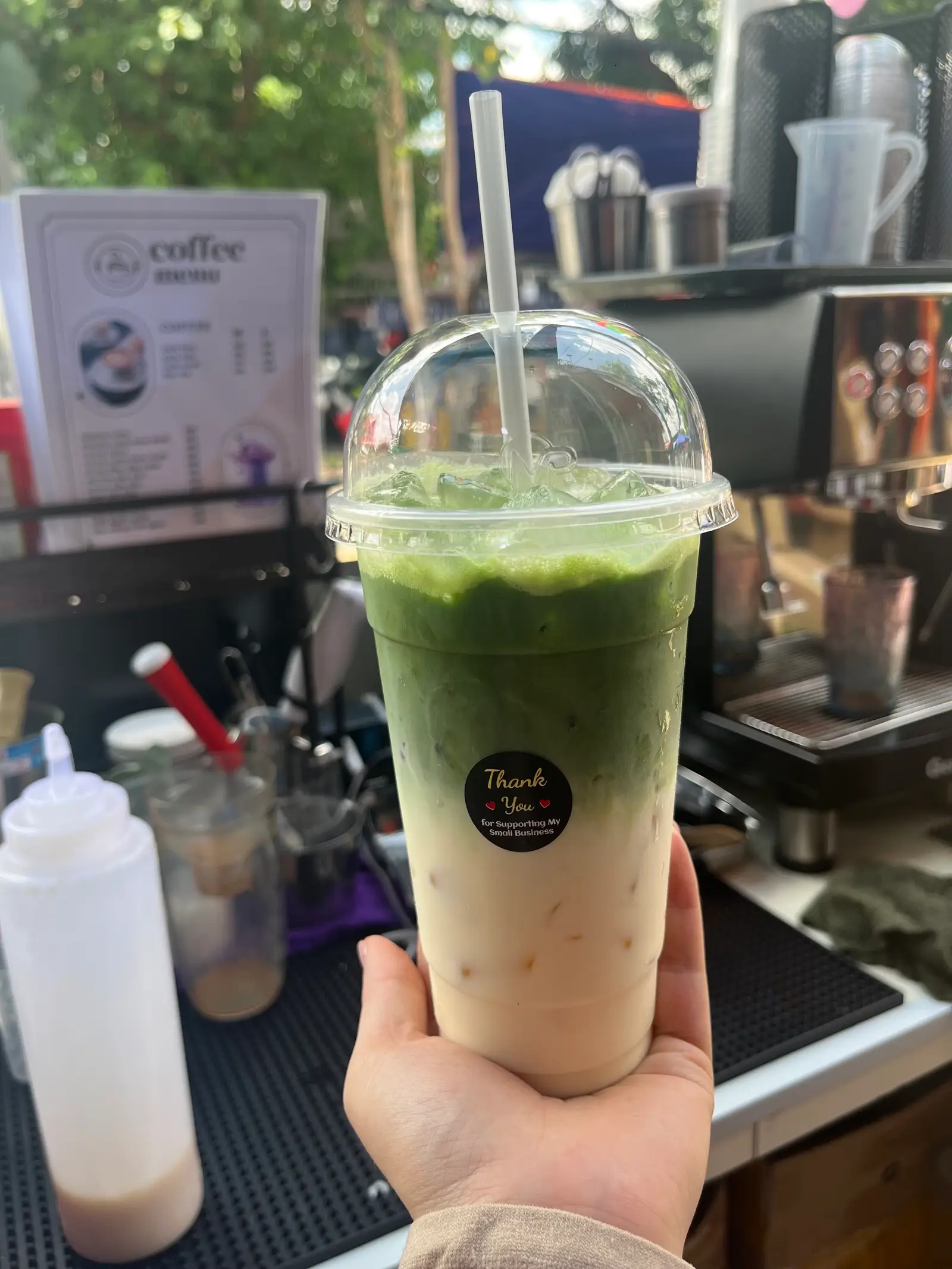 Hình ảnh matcha sữa gấu
