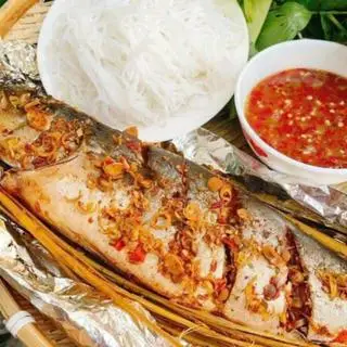 Hình ảnh ca cam nuong  giay bac