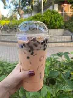 Hình ảnh trà sữa hoa hồng