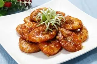 Hình ảnh tôm mắm tỏi( đồ ăn ko kèm cơm)
