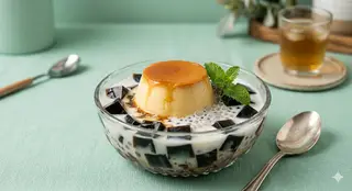 Hình ảnh chè flan sương sáo