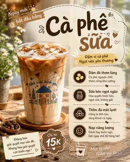 Hình ảnh Cà phê sữa size L