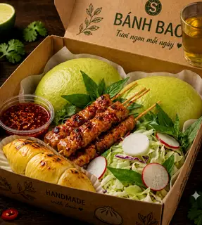 Hình ảnh Best seller:2 bánh bao 5 xiên 1 múi sầu riêng béo ngậy