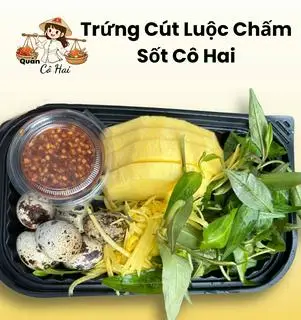 Hình ảnh Trứng Cút Luộc Lòng Đào Chấm Muối Sệt Cô Hai