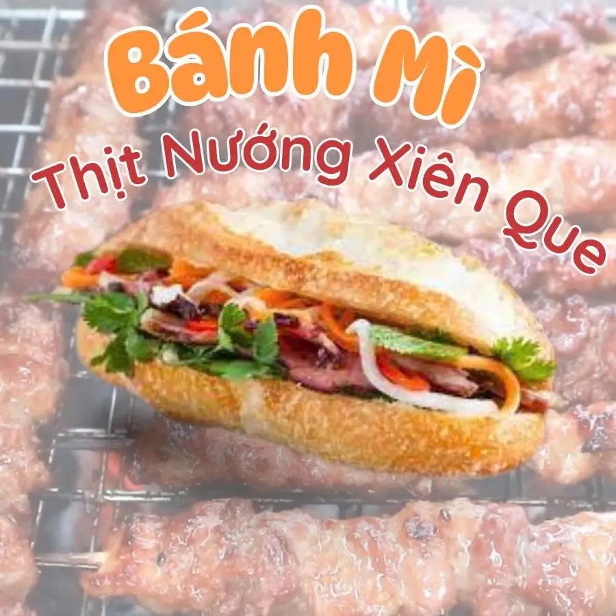 Hình ảnh Bánh Mì Thịt Nướng Xiên Que Hà Nội