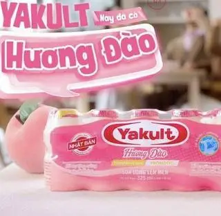Hình ảnh lốc 5 hủ sữa uống lên men yakult vị đào 
