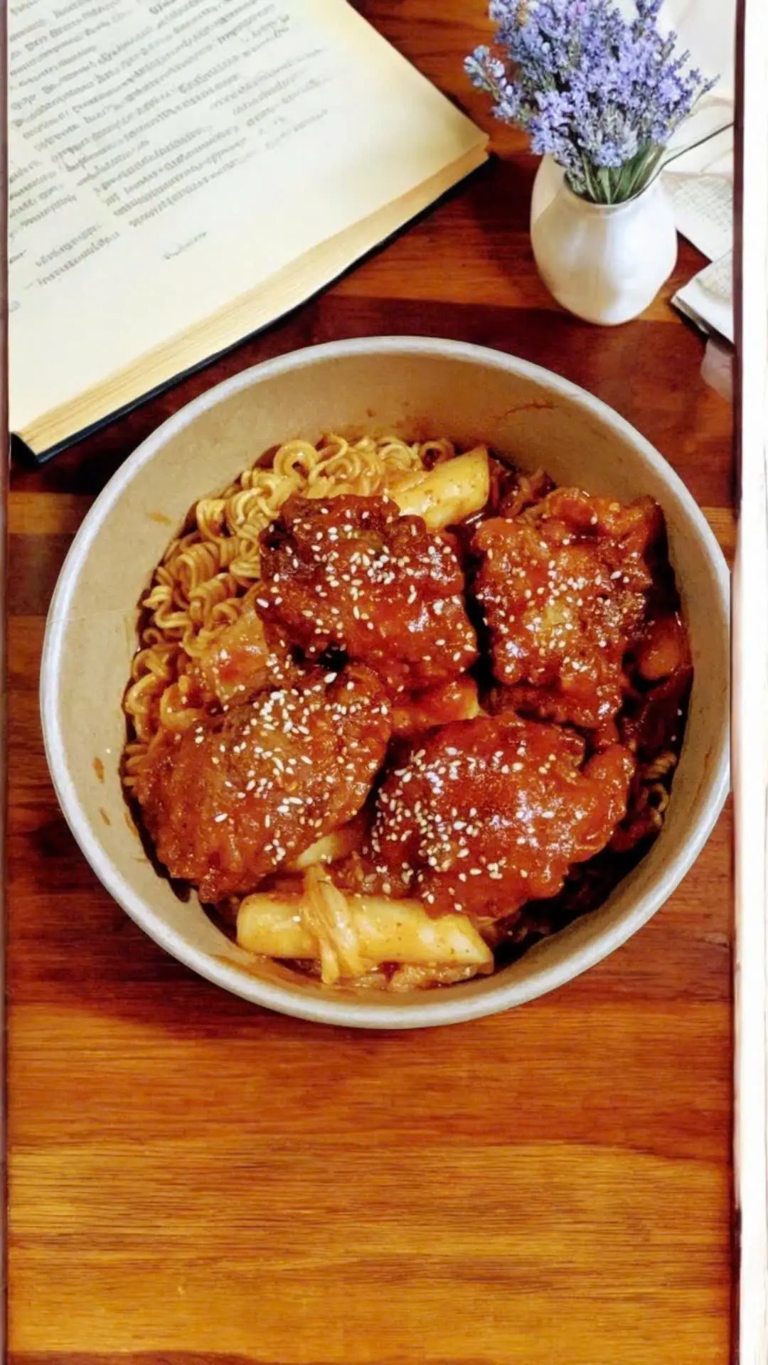 Hình ảnh mỳ xào gà cay