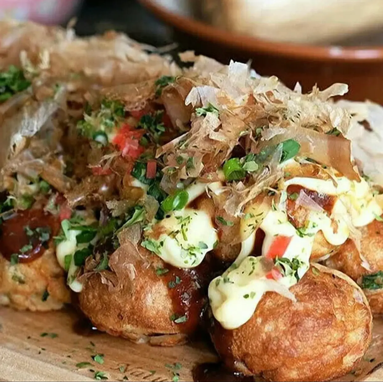 Hình ảnh Takoyaki nhân bạch tuộc - 6 viên mix takoyaki nhân phô mai - 6 viên
