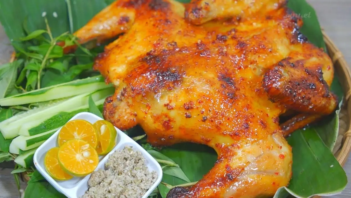 Hình ảnh gà nướng muối ớt nguyên con