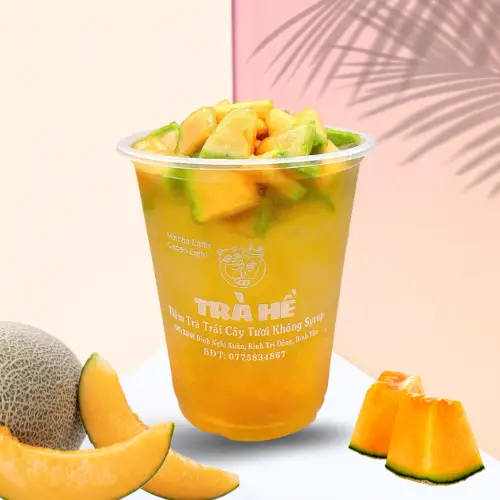 Hình ảnh Trà Dưa Lưới - Ly 1 Lít