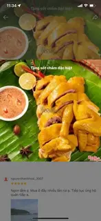 Hình ảnh nửa gà ủ muối tặng sốt chấm 