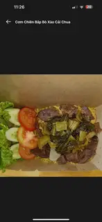 Hình ảnh Cơm Chiên Bắp Bò Xào Cải Chua