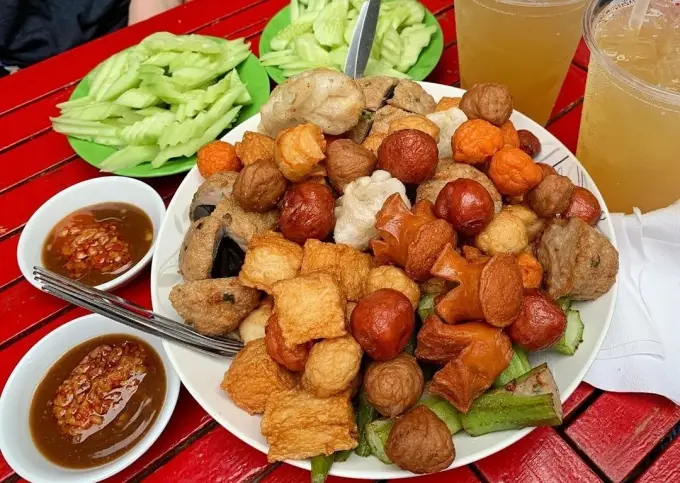 Hình ảnh Combo Cá Viên Chiên 8 món +tặng  ly hồng trà dâu
