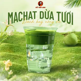 Hình ảnh Matcha latte dừa tươi