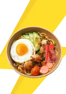 Hình ảnh Mì trộn sốt bơ trứng lòng đào