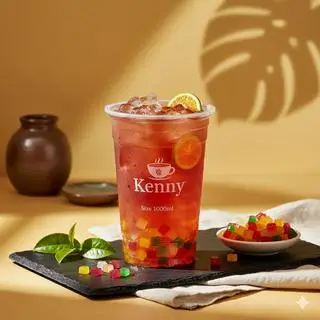 Hình ảnh Hồng trà tắc thạch trái cây