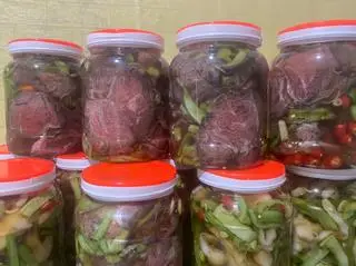 Hình ảnh bắp bò muối rau tiến vua