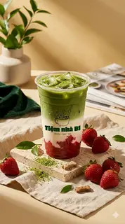 Hình ảnh Matcha dâu kem muối 700ml