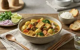 Hình ảnh Cà Ri Chay (kèm bánh mì)