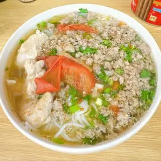 Hình ảnh Bún thịt băm + mọc vị xưa + 1 quẩy 