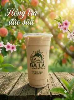 Hình ảnh Hồng trà đào sữa sz L
