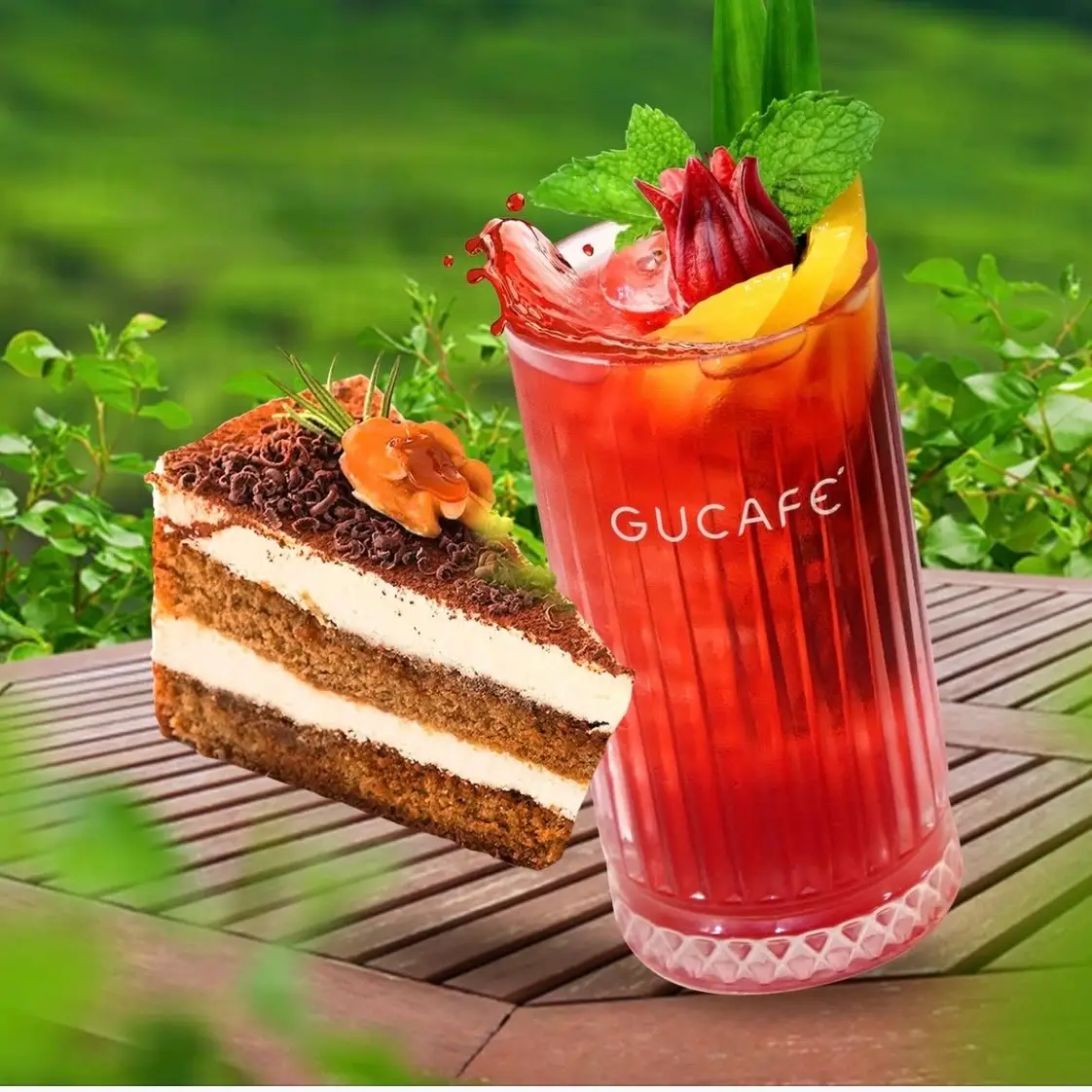 Hình ảnh Combo Trà Chiều + Bánh Tiramisu
