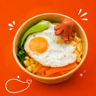 Hình ảnh Mì trộn xúc xích ốp la