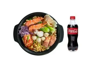 Hình ảnh Mỳ Cay thập cẩm + coca