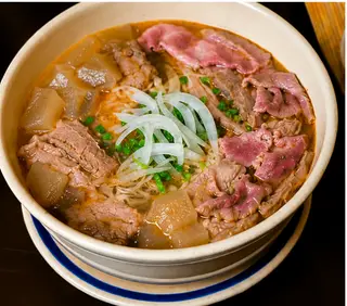 Hình ảnh Bún bò tái + gân