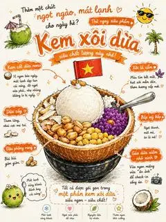 Hình ảnh Kem Xôi Dừa Béo Ngậy