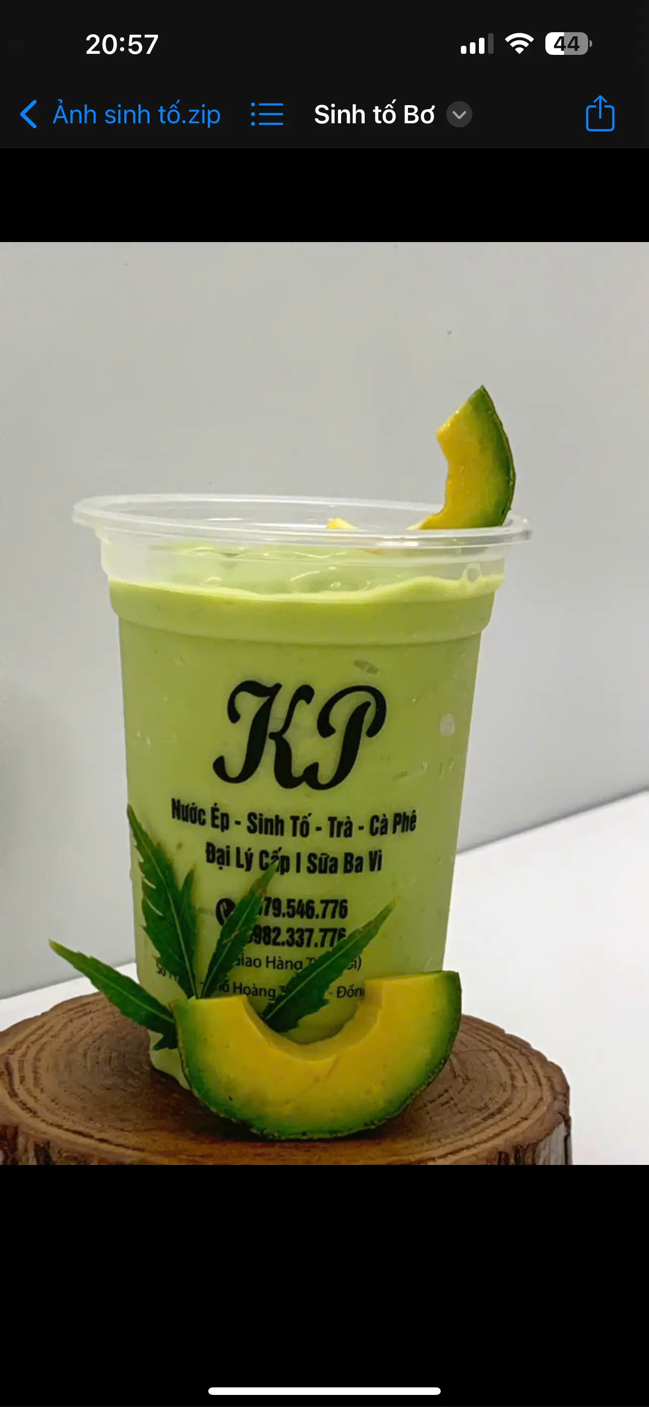 Hình ảnh Sinh tố bơ