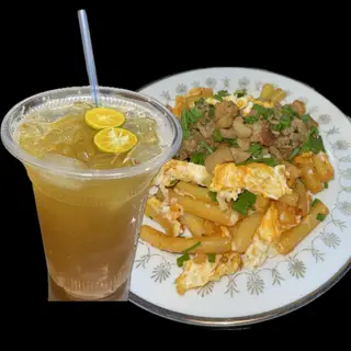 Hình ảnh Combo: Nui chiên trứng - trà lài tắc