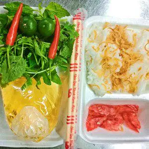 Hình ảnh Bánh Cuốn Nóng Chay + Lạp Xưởng+ Chả Quế + Ruốc Heo + Ruốc Tôm