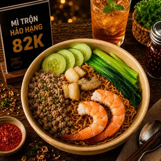 Hình ảnh Mì Trộn Hảo Hạng + Ly Nước Tự Chọn 235ml