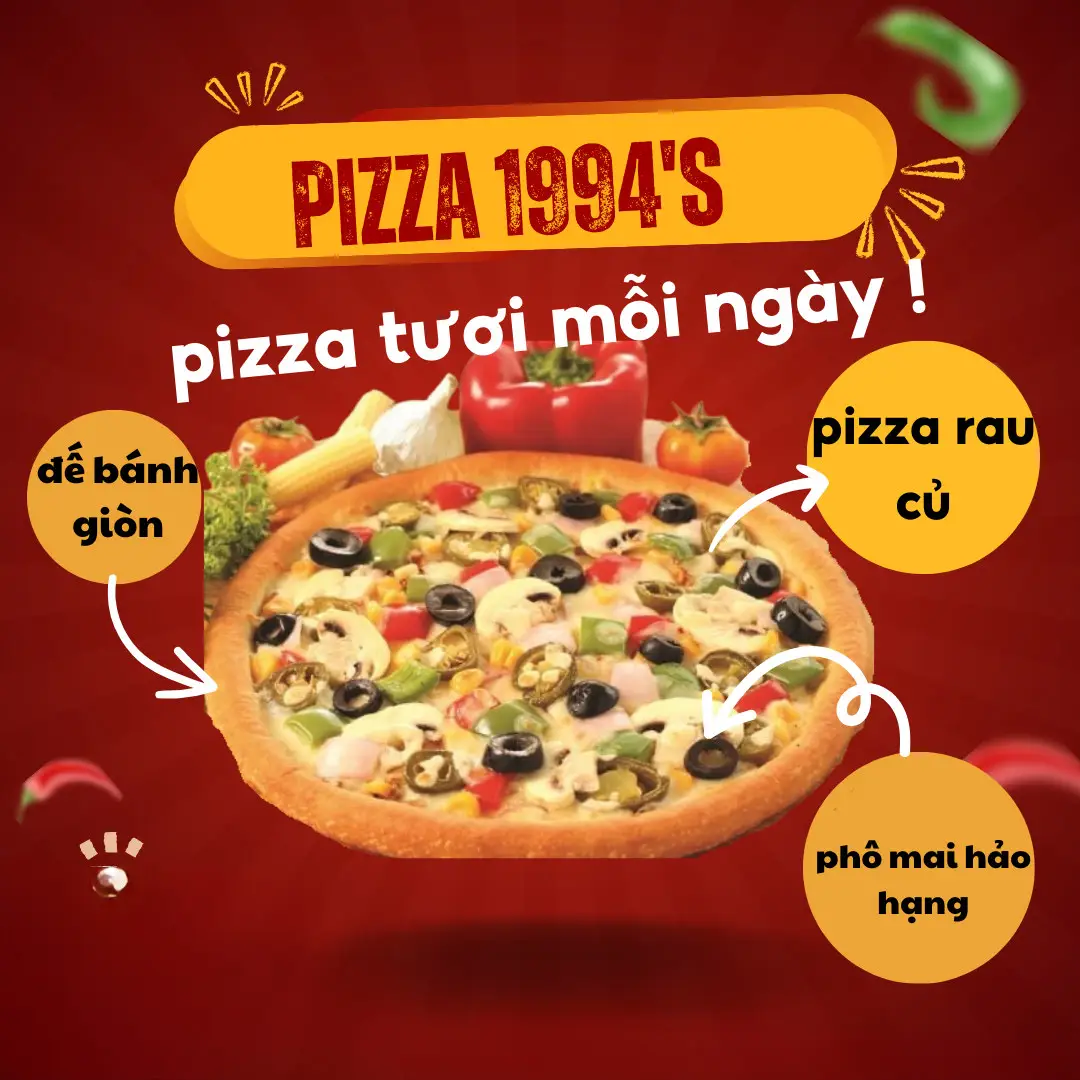 Hình ảnh Pizza Rau củ