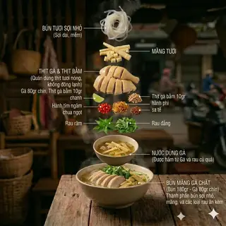 Hình ảnh BÚN MĂNG GÀ CHẶT 