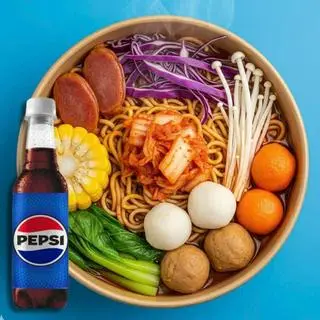 Hình ảnh [COMBO] 2 Mỳ cay Viên mix + 2 PEPSI/7UP