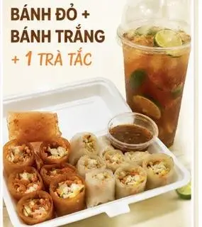 Hình ảnh Bánh đỏ + bánh trắng + trà tắc