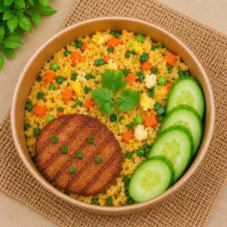 Hình ảnh Cơm Chiên Dương Châu + Sườn Nướng Chay