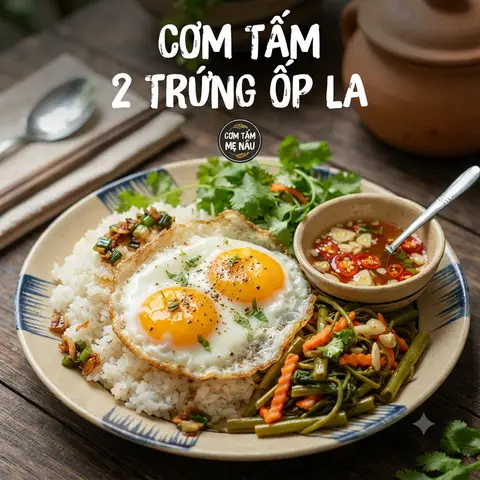 Hình ảnh Cơm Tấm 2 Trứng Ốp La
