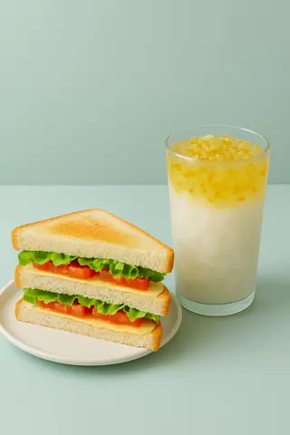 Hình ảnh Combo Sandwich trứng mayo + Nước dừa quế hoa